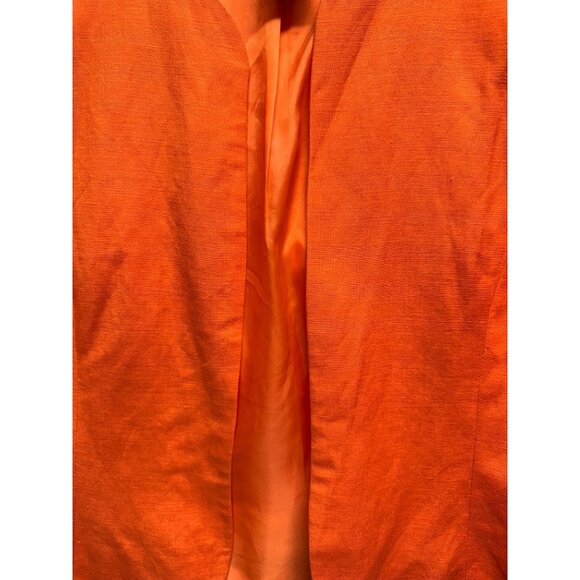 Orange Open-Front Cropped Blazer Size 12 Positive Attitude Womens Jacket - Picture 3 of 10